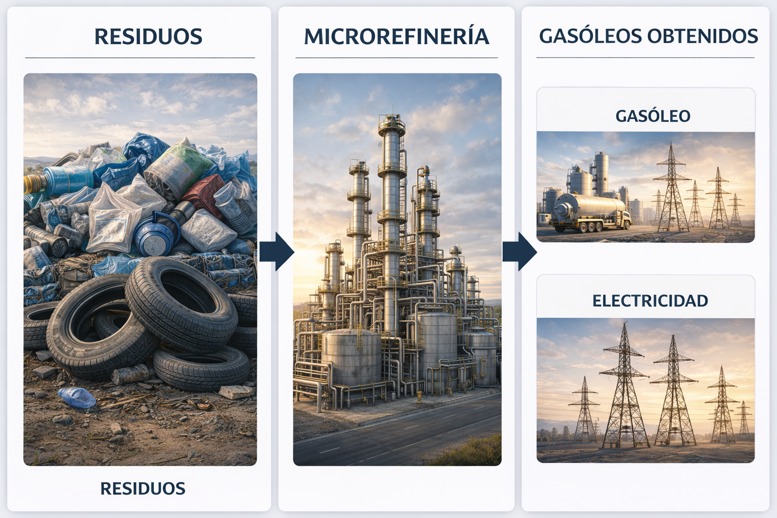 Residuos, microrefinería y gasóleos obtenidos